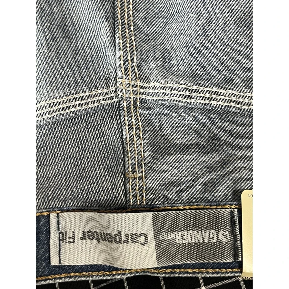 Gander Mountain Carpenter Jeans Mens 48x30 Loose Fit Hammer Loop Blue Denim